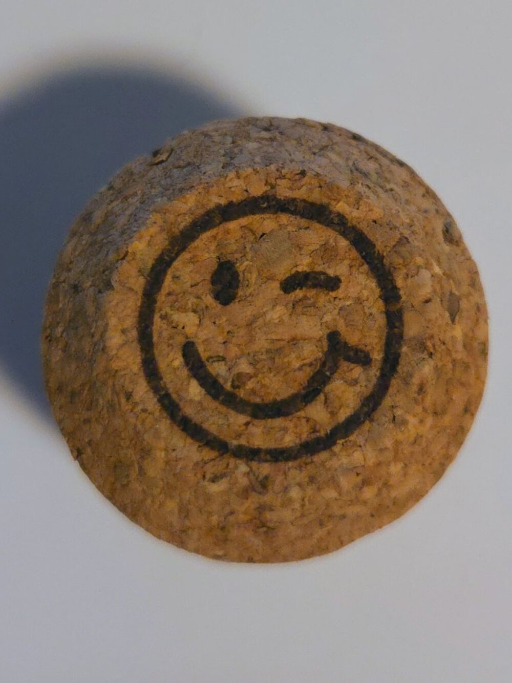 Brand New Hand Crafted Magnet Created from Champagne Cork Smiley Face